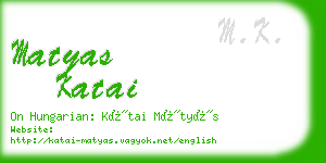 matyas katai business card